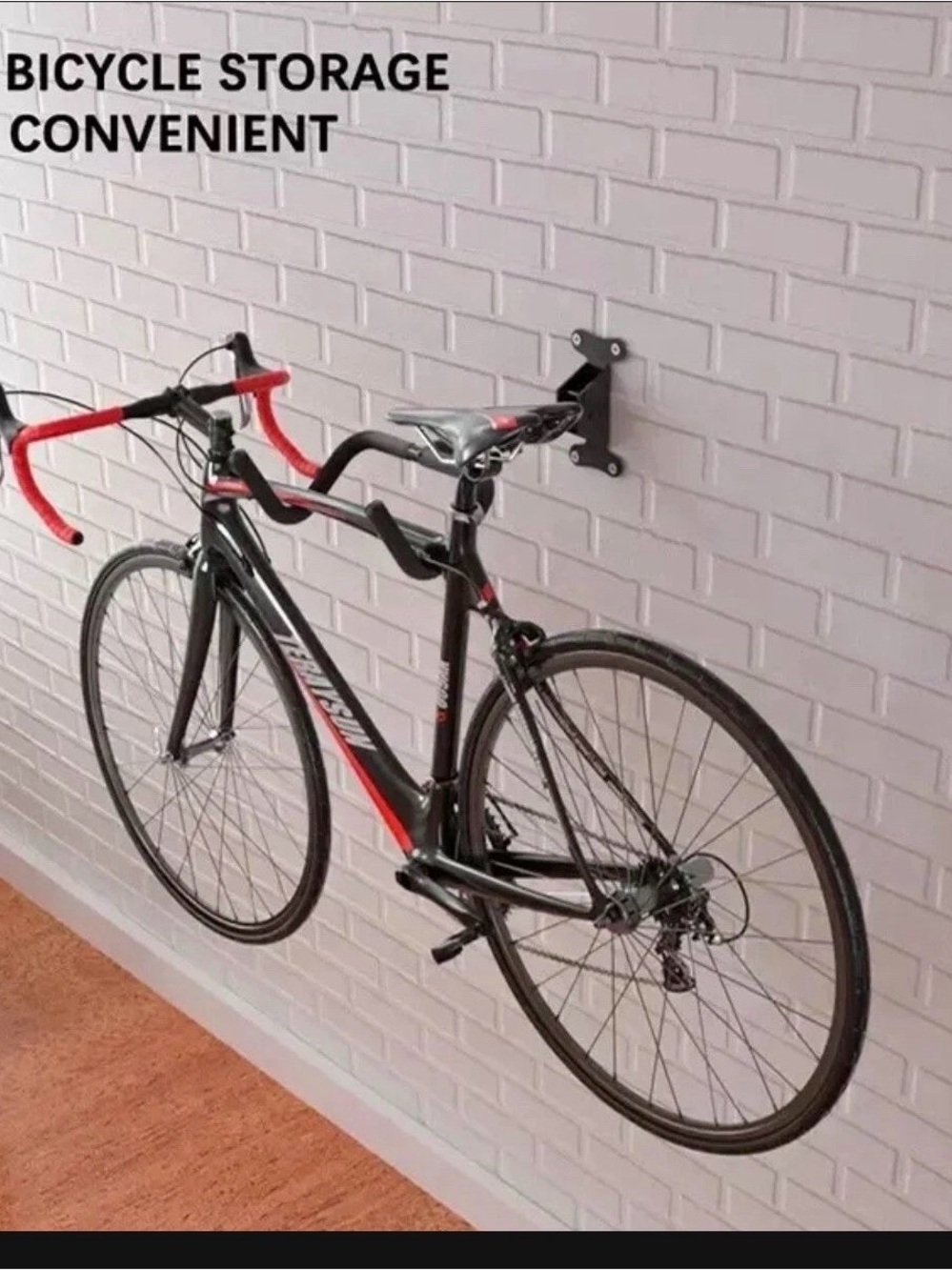 4 Pack Bicycle Storage Wall Mount Rack Hanger Cycling Steel Garage Space Saving